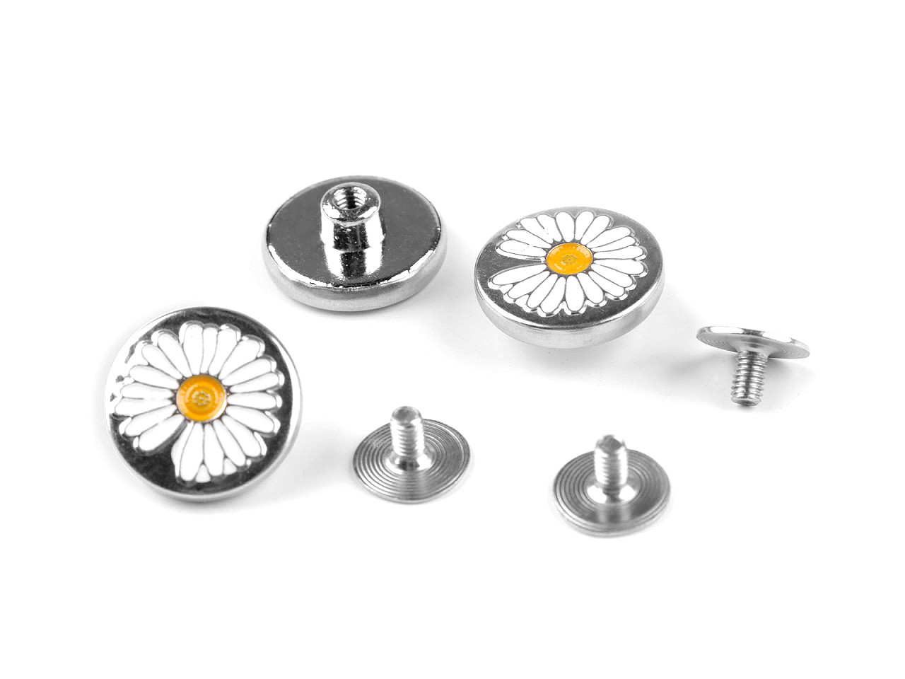 Nasture blugi cu filet 26" - Nichel (5 Bucăți)