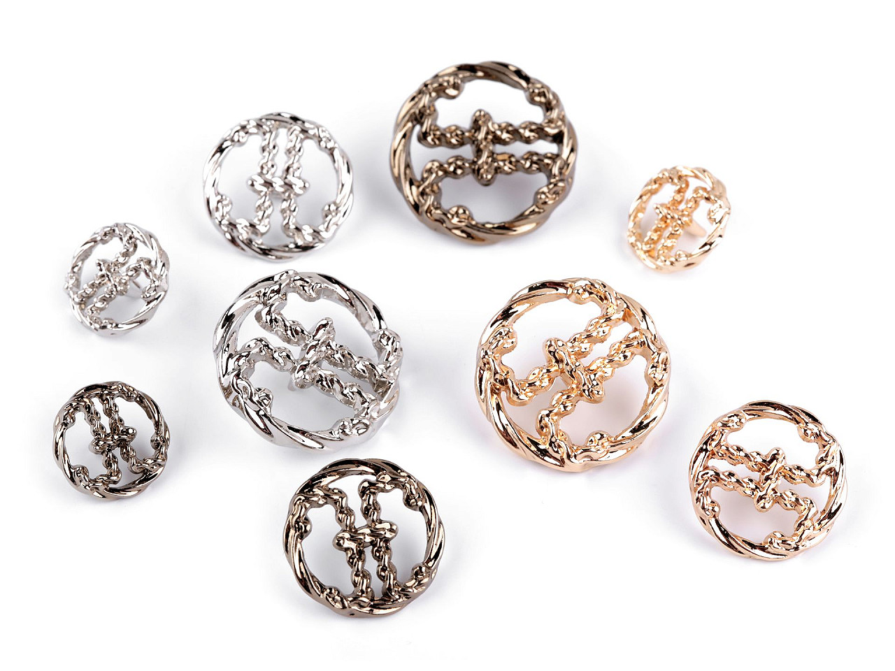 Nasture metalic dimensiune 24"; 32"; 38" - Alamă antică (5 Bucăți)