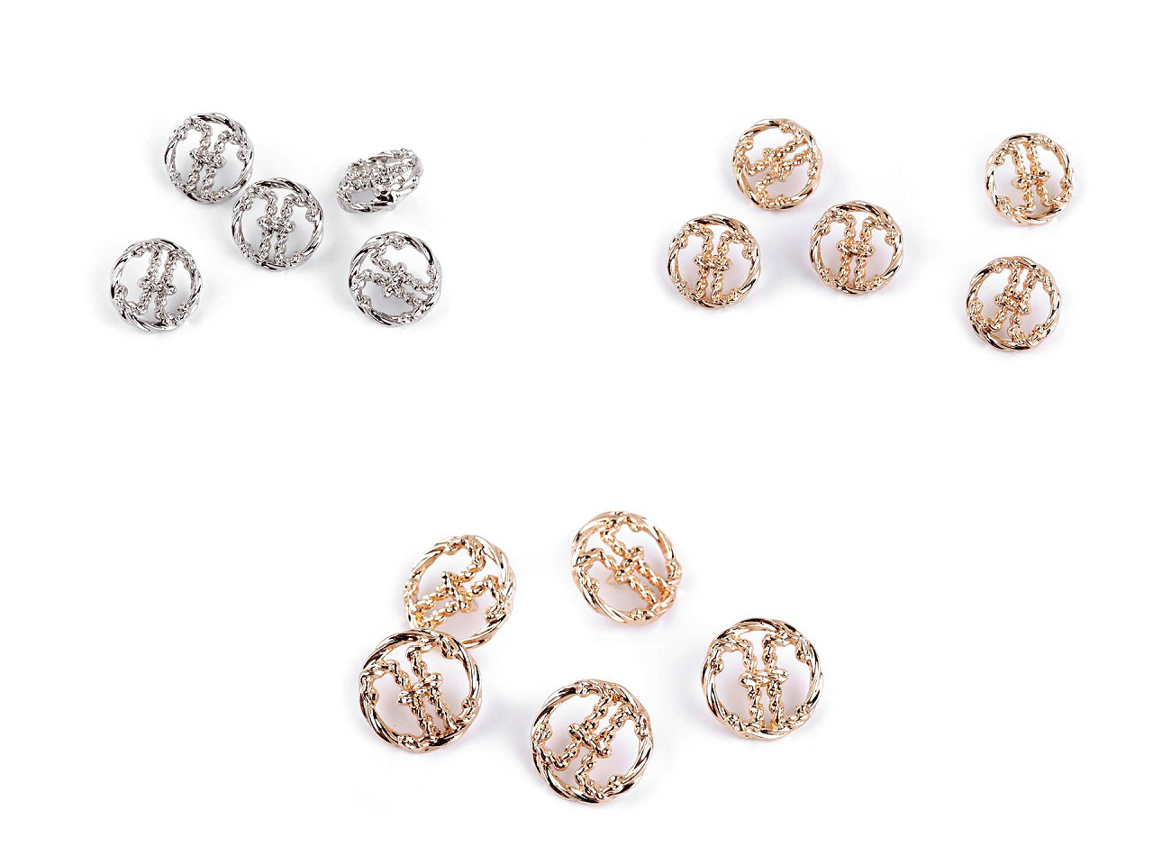 Nasture metalic dimensiune 24"; 32"; 38" - Alamă antică (5 Bucăți)