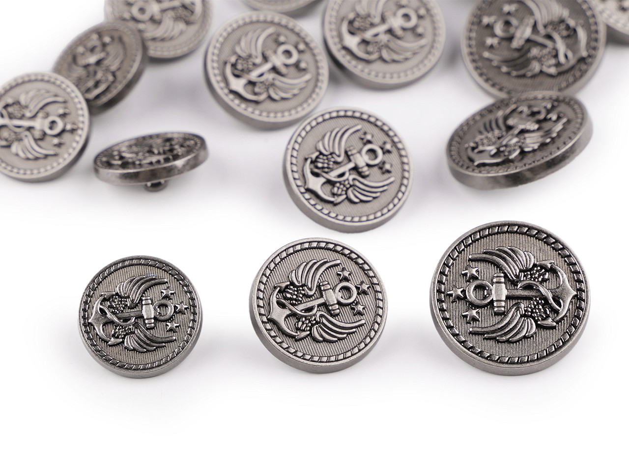 Nasture metalic dimensiune 28"; 32"; 36" - Nichel antic (5 Bucăți)