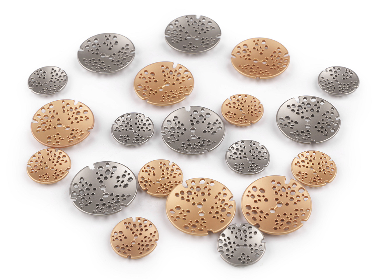 Nasture metalic design dimensiune 32", 48" - Nichel (5 Bucăți)