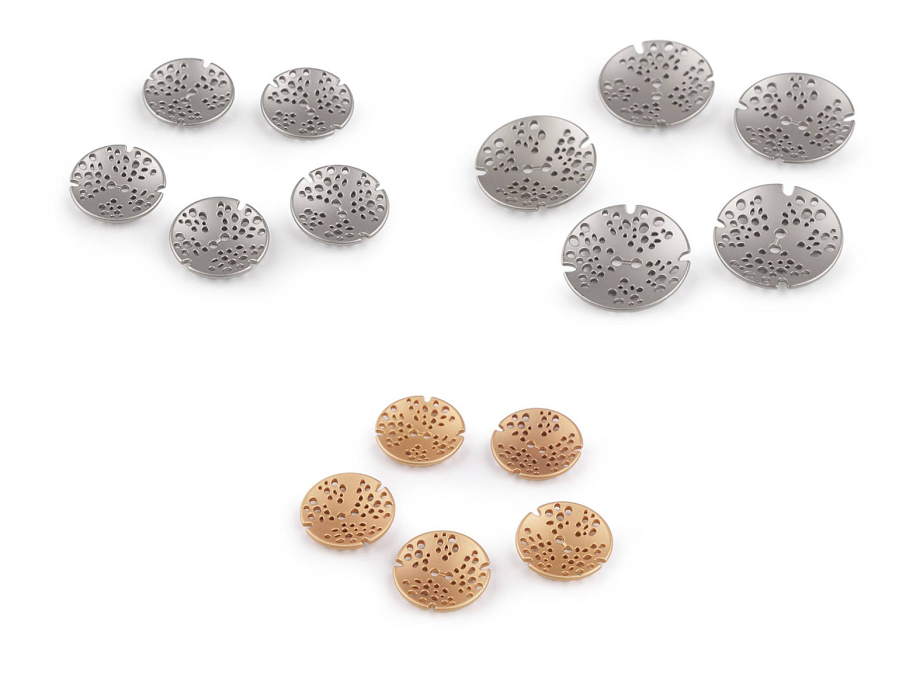 Nasture metalic design dimensiune 32", 48" - Nichel (5 Bucăți)