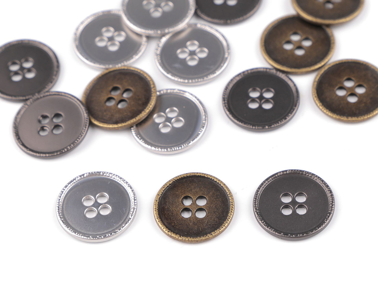 Nasture metalic dimensiune 28" - Nichel negru (5 Bucăți)