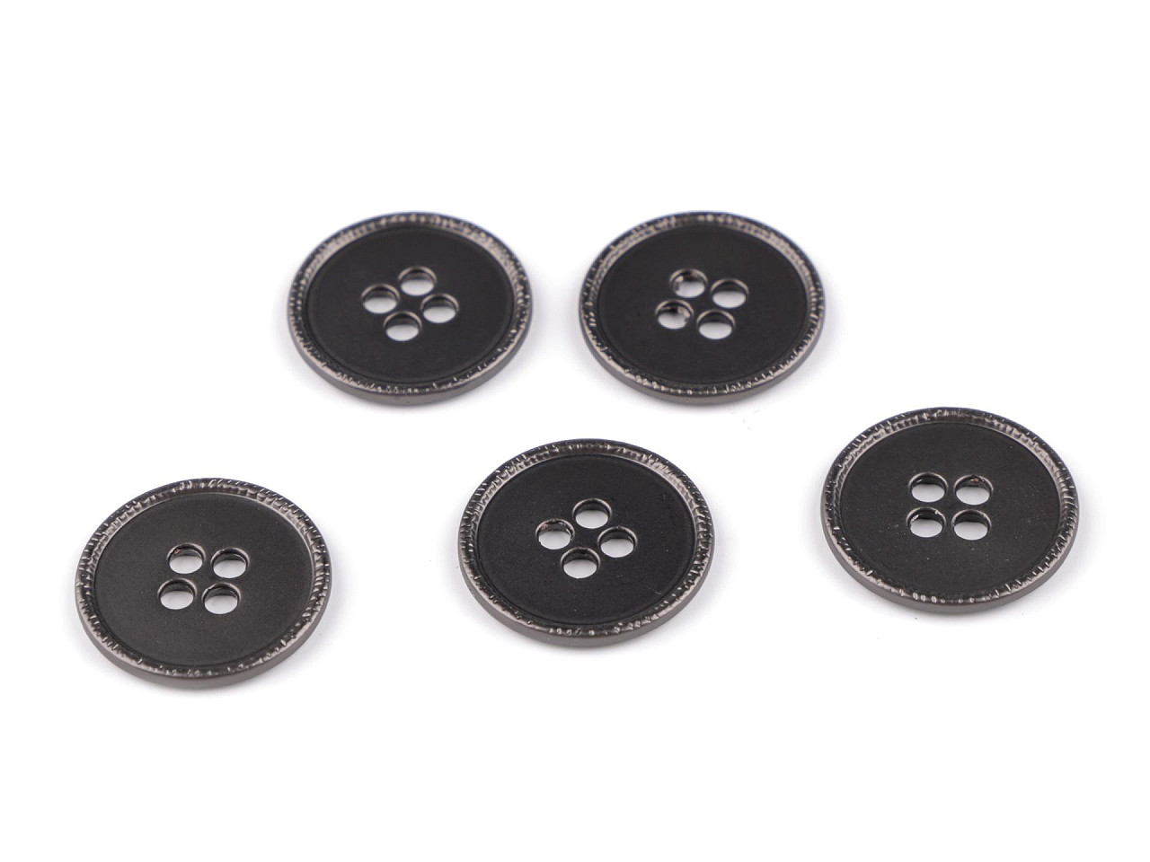 Nasture metalic dimensiune 28" - Nichel negru (5 Bucăți)