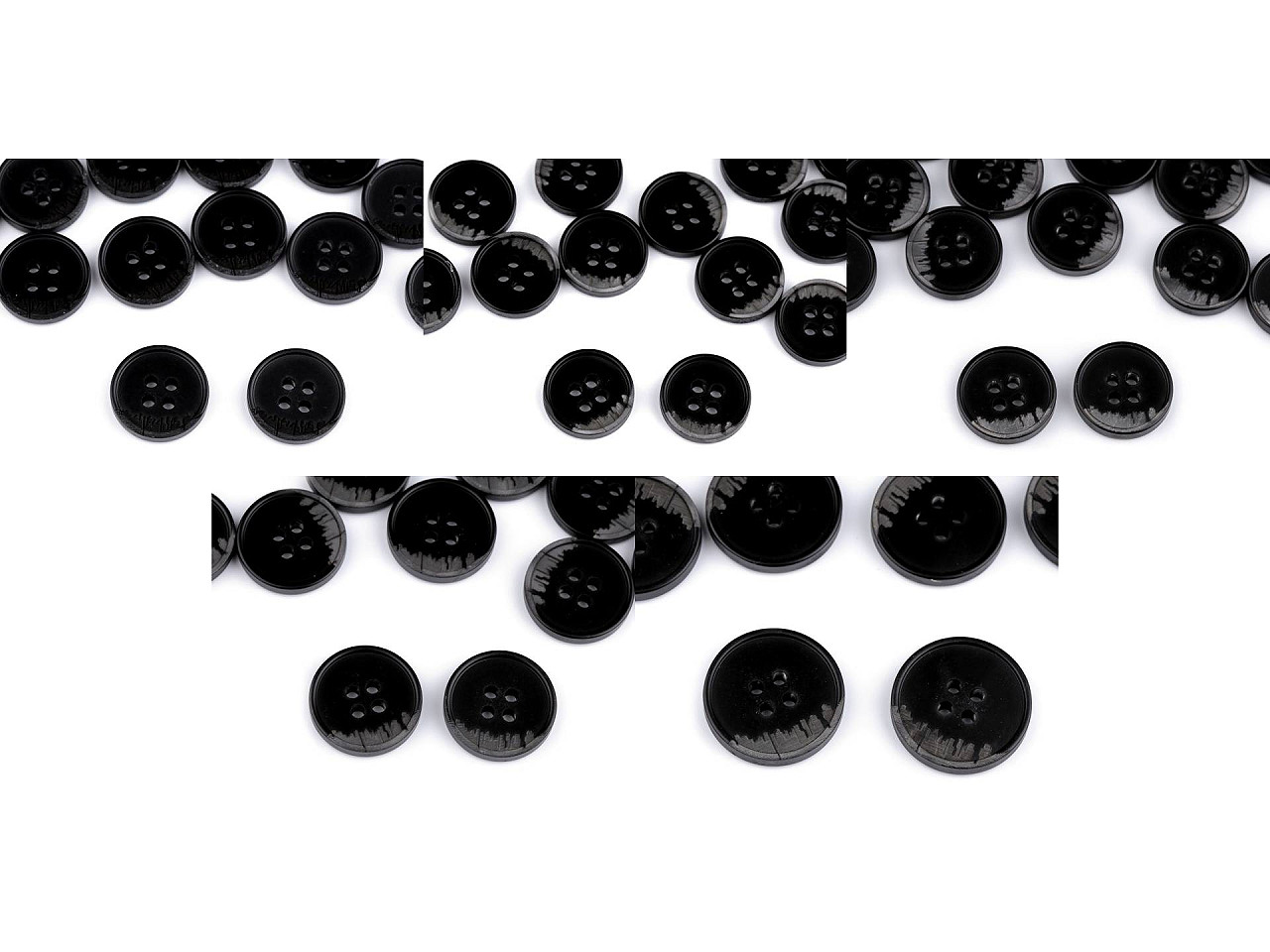 Nasturi costume 24", 28", 32", 36", 40" - Negru (20 Bucăți)