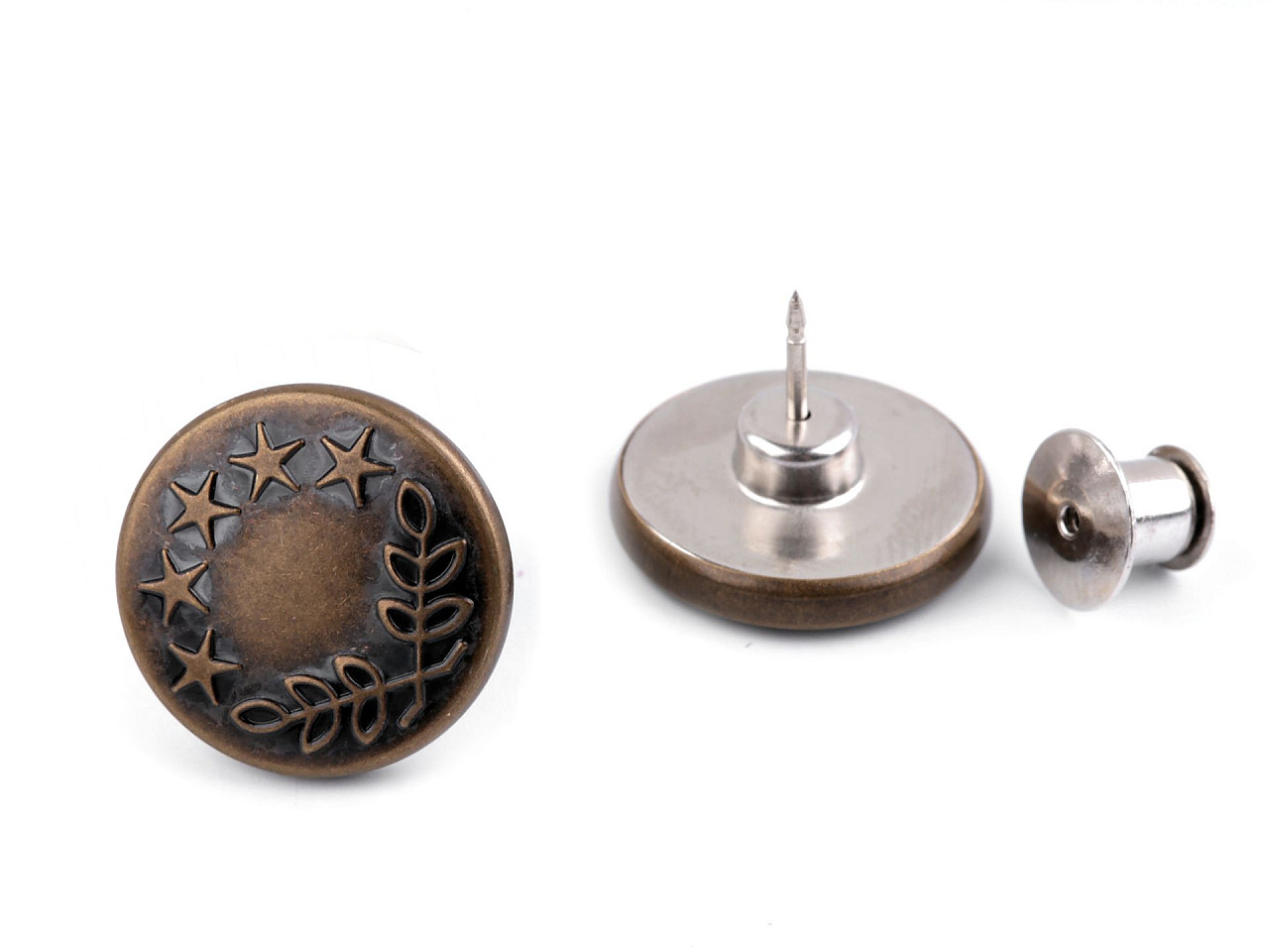 Nasture blugi 32" - Alamă antică (2 Bucăți)