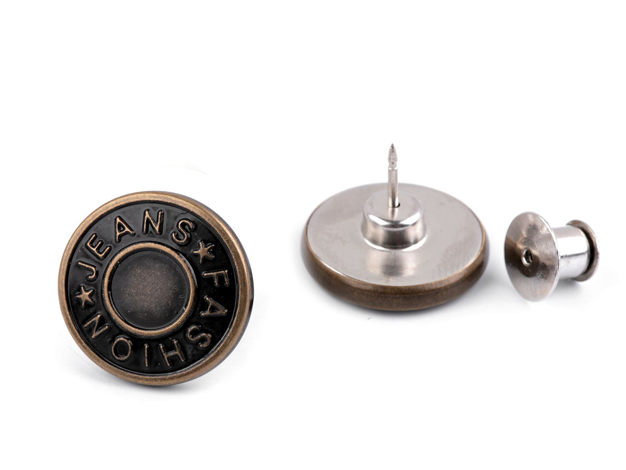 Nasture blugi 32" - Alamă antică (2 Bucăți)