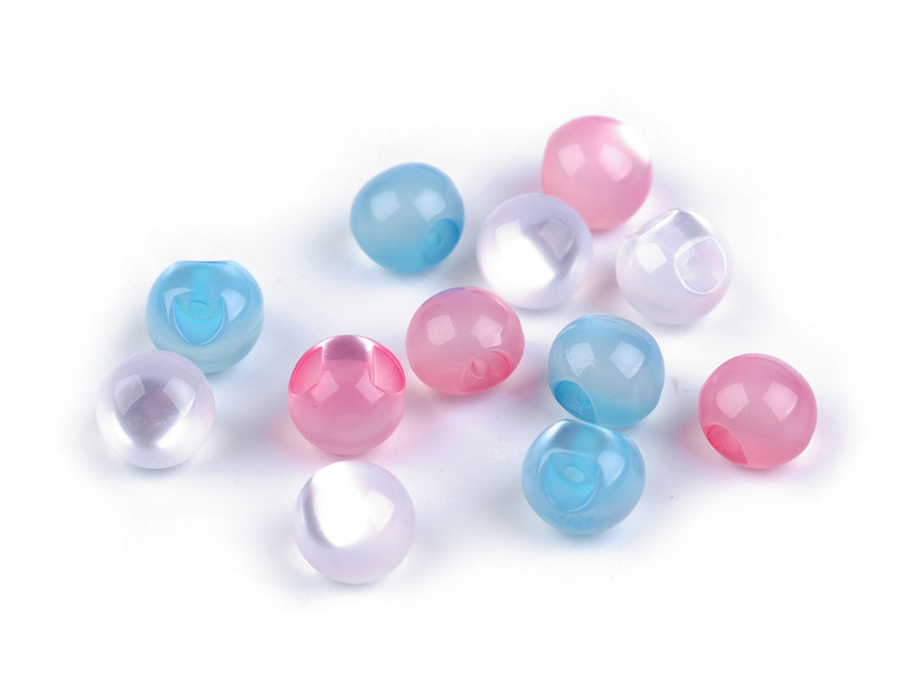 Nasture perlă / ochi de pisică ø10 mm - Albastru deschis (50 Bucăți)