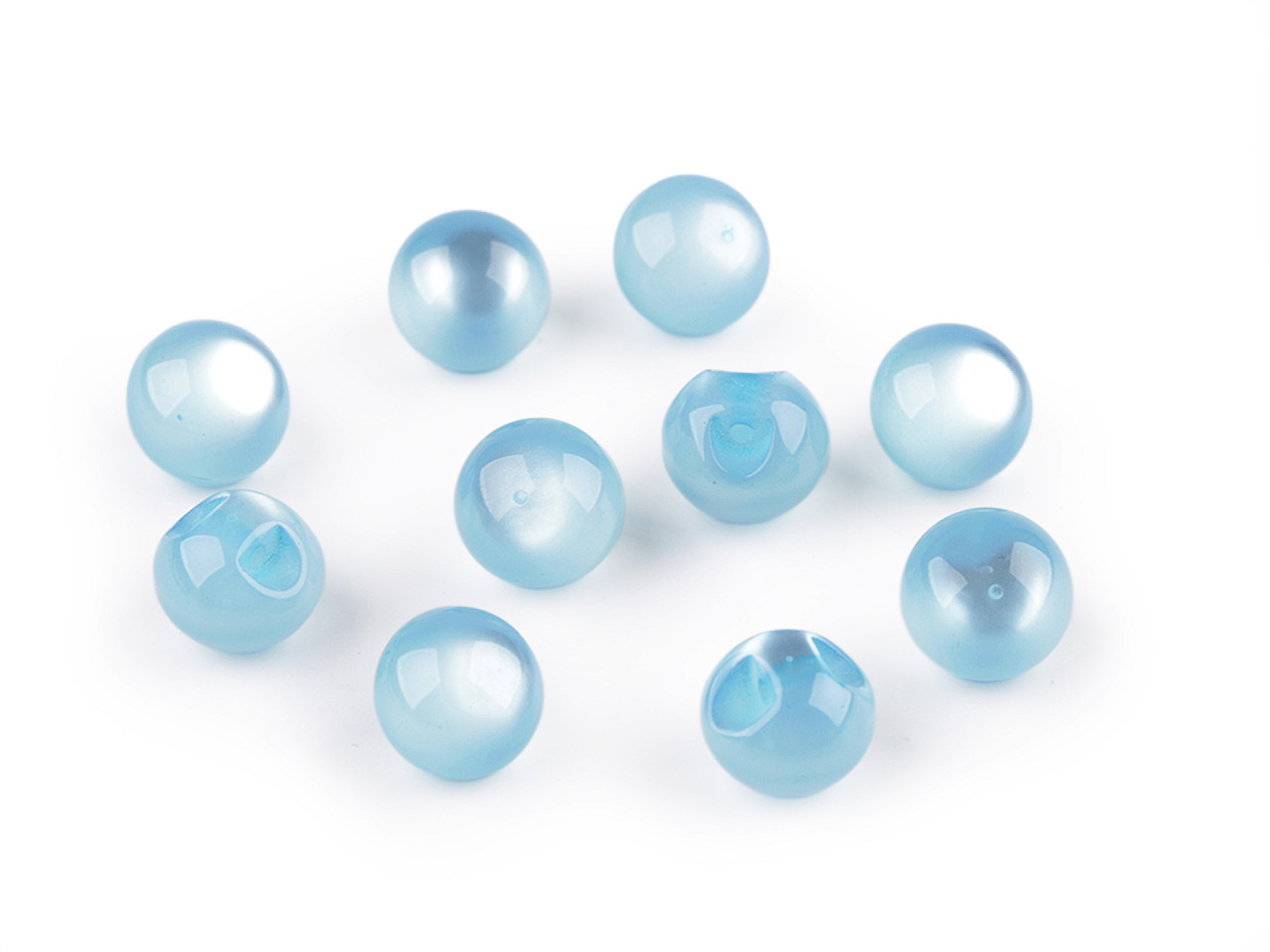 Nasture perlă / ochi de pisică ø11 mm - Roz deschis (10 Bucăți)