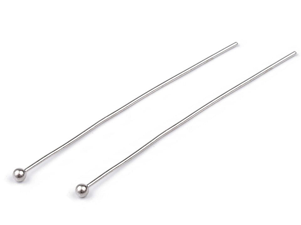 Ace cu biluță, 40 mm - Argintiu deschis (50 Bucăți)