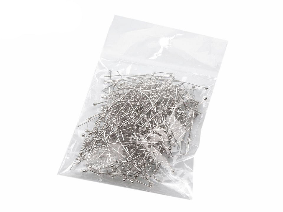 Ace cu biluță, 40 mm - Argintiu deschis (50 Bucăți)