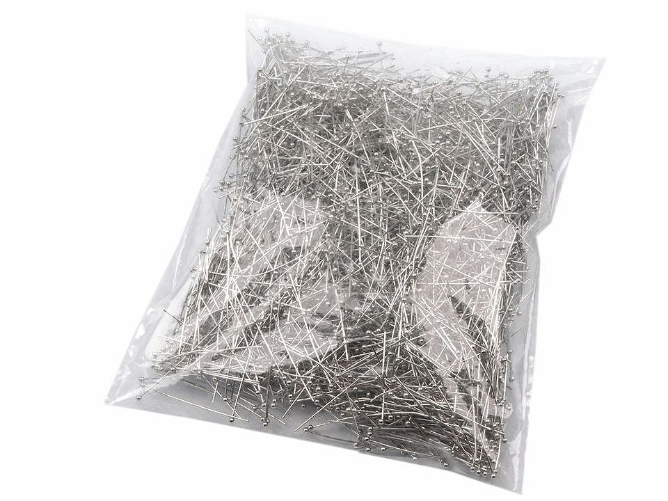 Ace cu biluță, 40 mm - Argintiu deschis (50 Bucăți)