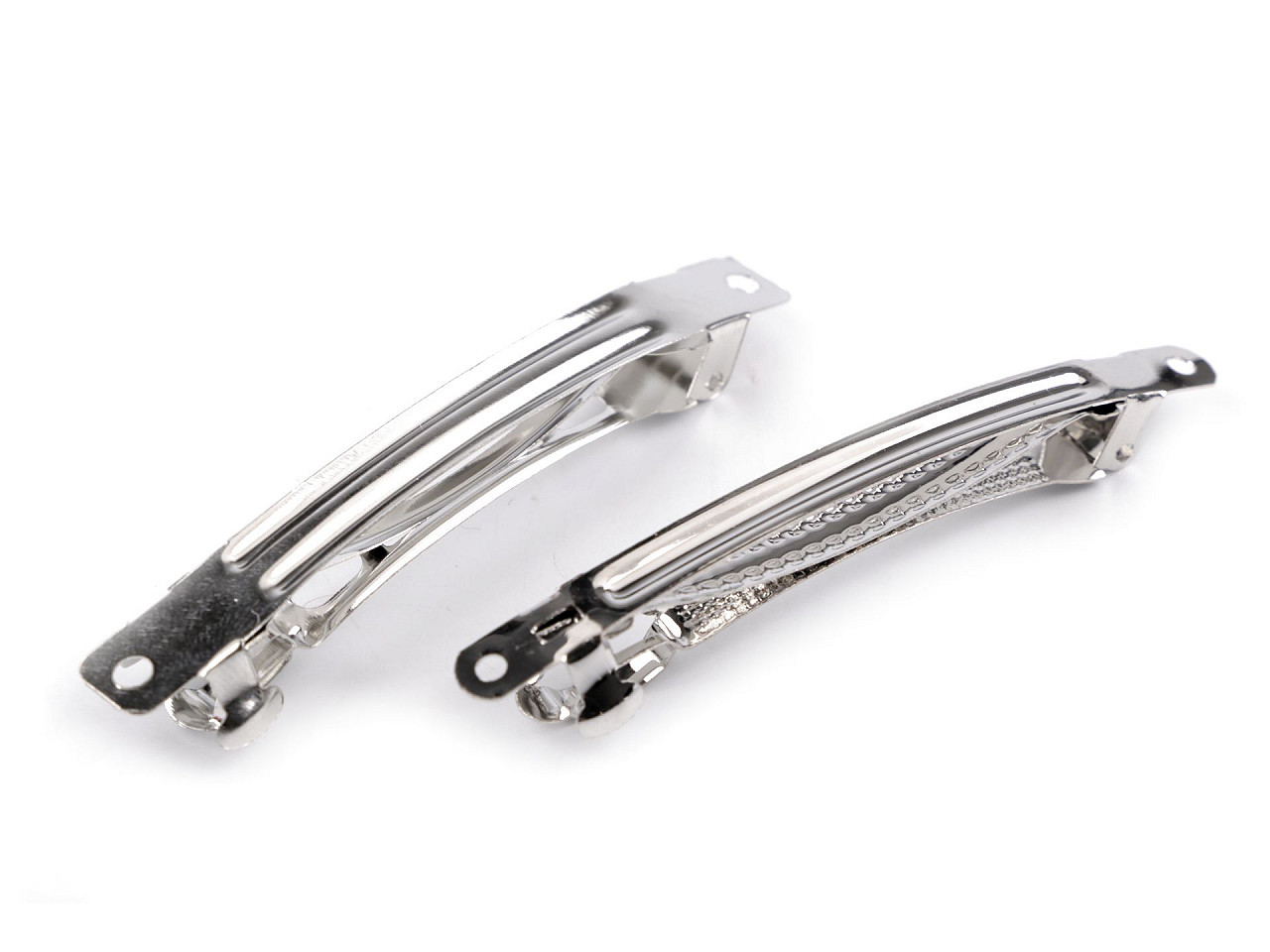 Bază clamă de păr 7,5x78 mm - Platinum (2 Bucăți)