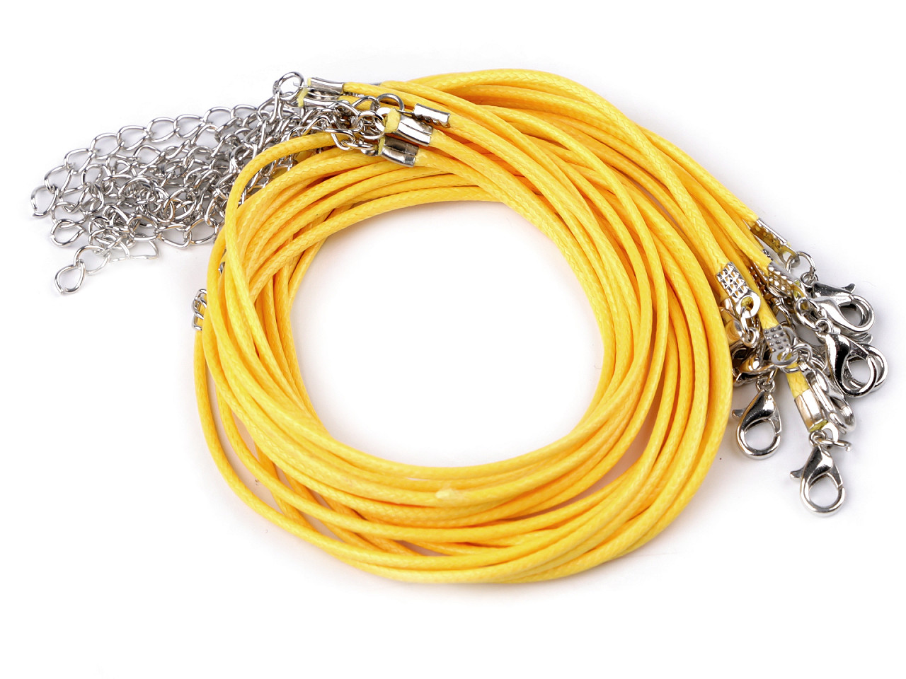 Bază colier șnur împletit cu închizătoare lobster, 45 cm - Albastru deschis (10 Bucăți)