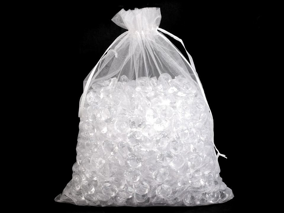 Săculeț organza pentru cadouri, 21x29 cm - Argintiu (10 Bucăți)