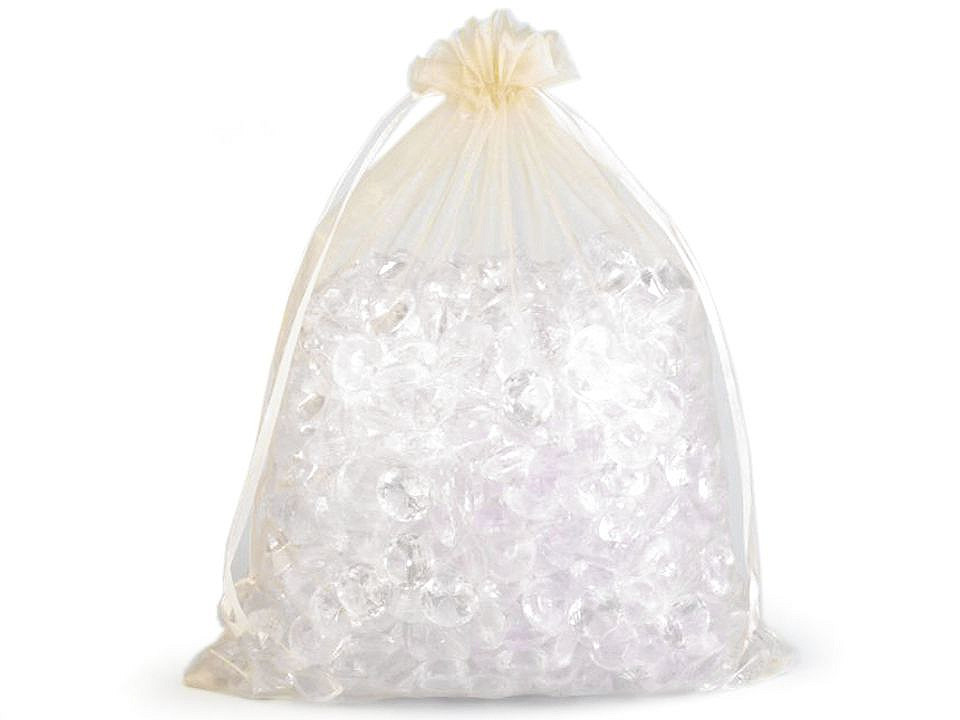 Săculeț organza pentru cadouri, 21x29 cm - Argintiu (10 Bucăți)