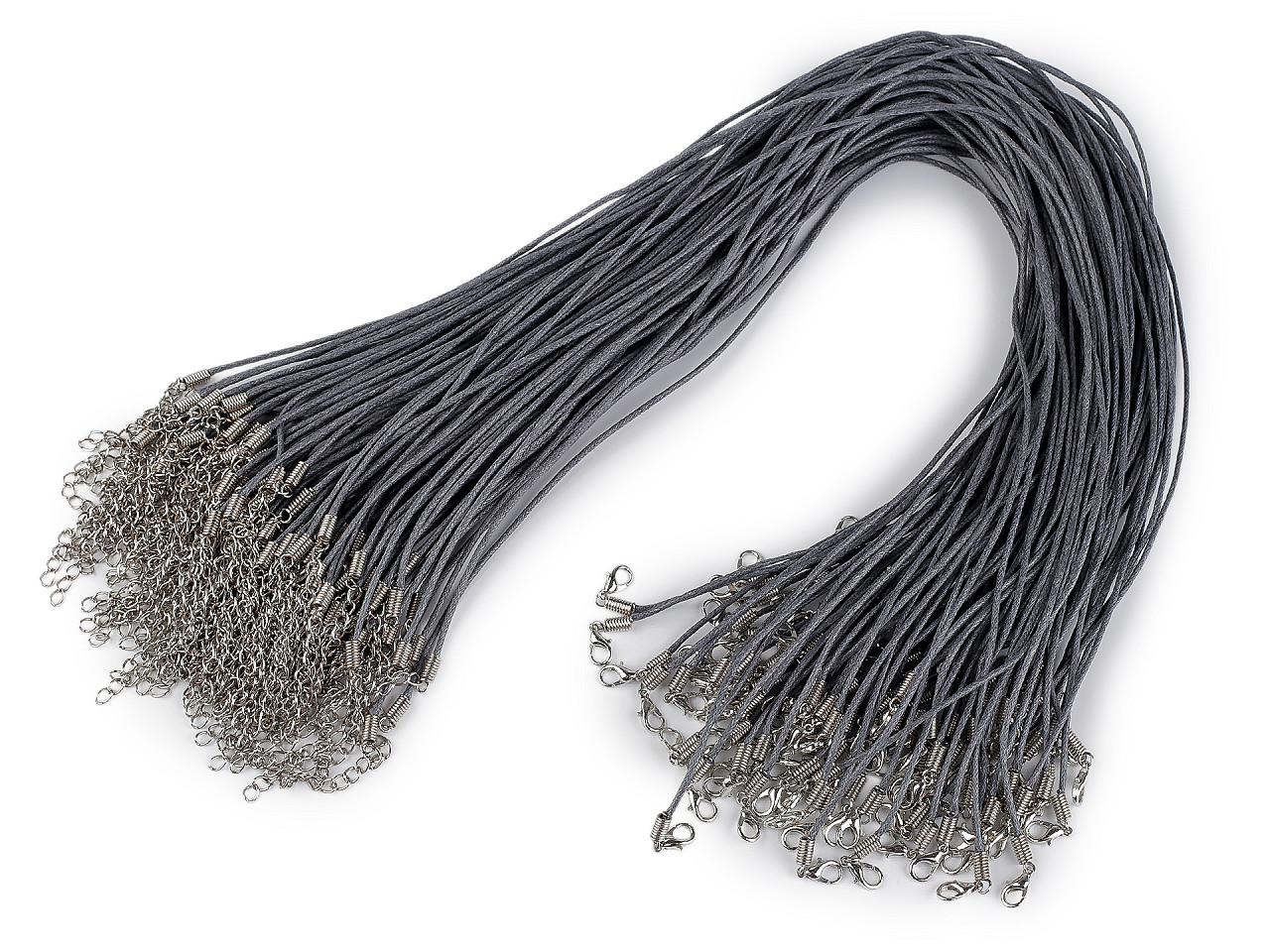 Bază colier șnur cerat cu închizătoare, 45 cm - Maro cafeniu (100 Bucăți)