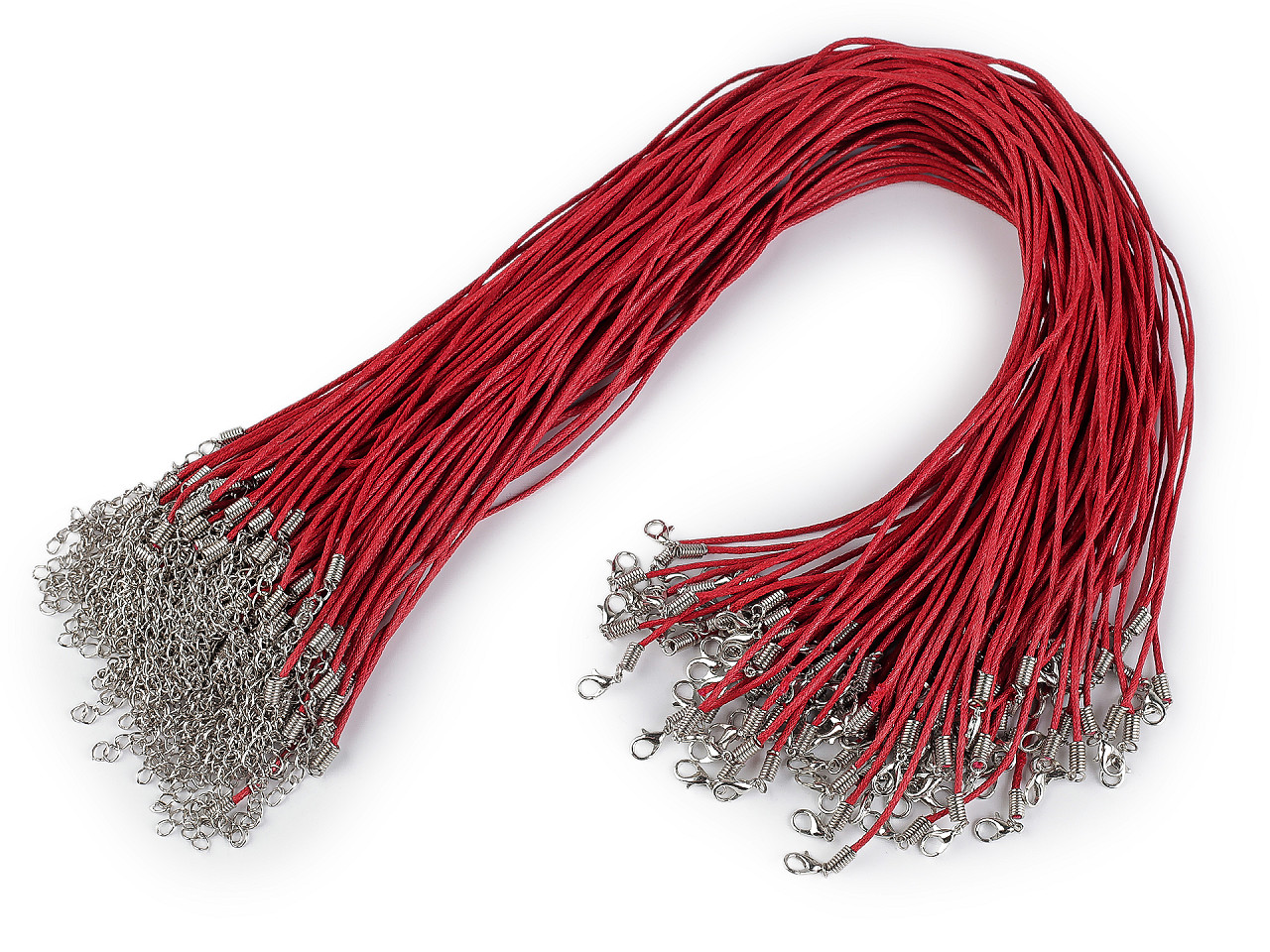 Bază colier șnur cerat cu închizătoare, 45 cm - Maro cafeniu (100 Bucăți)