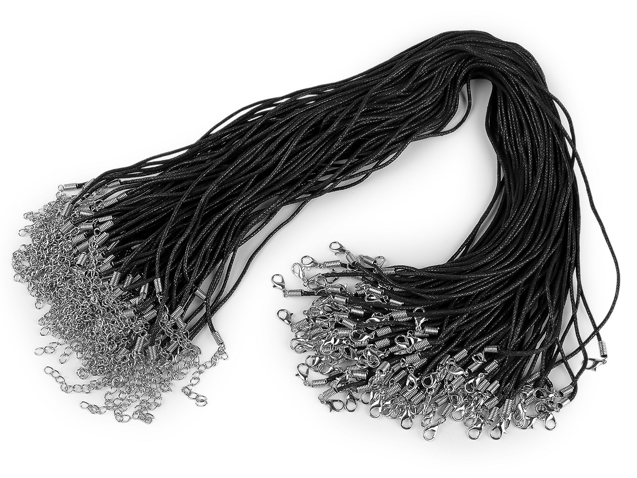 Bază colier șnur cerat cu închizătoare, 45 cm - Maro cafeniu (100 Bucăți)