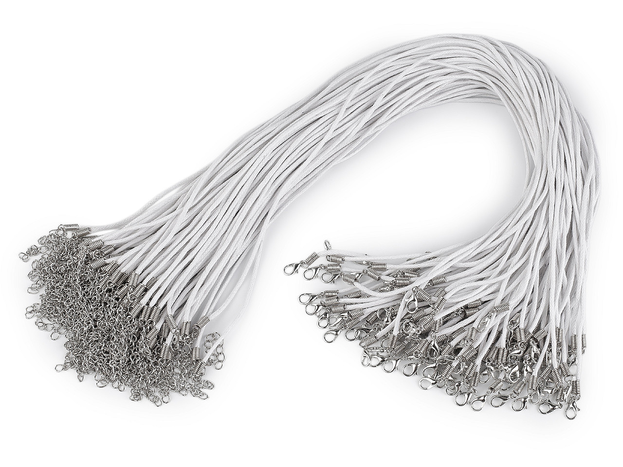 Bază colier șnur cerat cu închizătoare, 45 cm - Maro cafeniu (100 Bucăți)