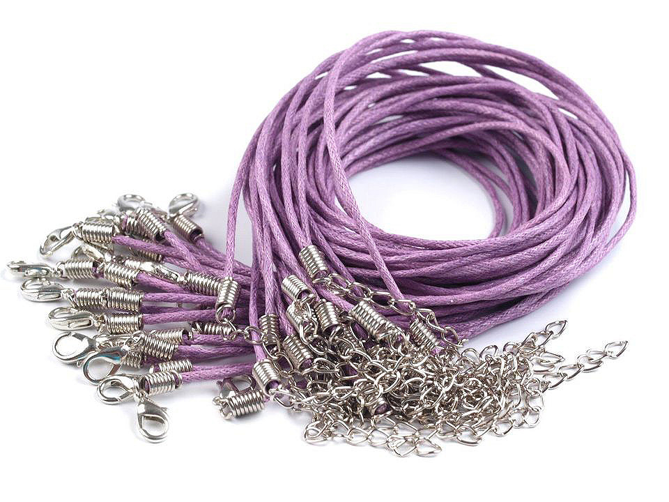 Bază colier șnur cerat cu închizătoare, 45 cm - Maro cafeniu (100 Bucăți)