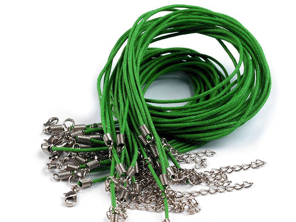 Bază colier șnur cerat cu închizătoare, 45 cm - Maro cafeniu (100 Bucăți)