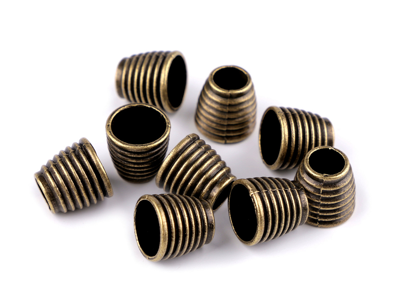 Capăt șnur,  ø6,7 mm - Nichel antic (50 Bucăți)