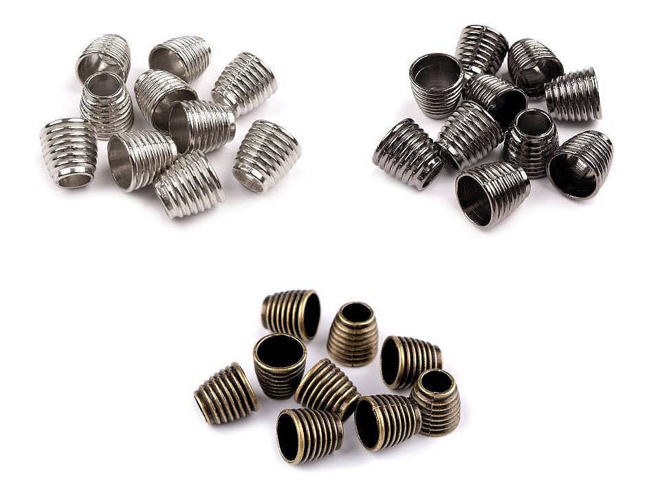 Capăt șnur,  ø6,7 mm - Nichel antic (50 Bucăți)