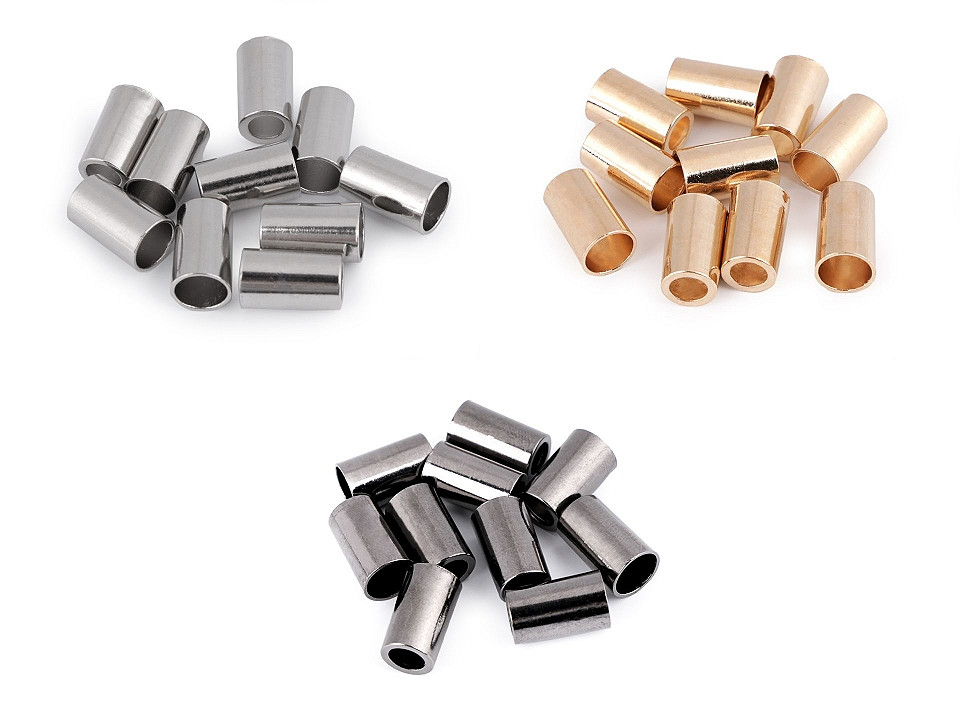 Capăt șnur, ø3,5 mm, ø5,5 mm - Auriu rose (50 Bucăți)