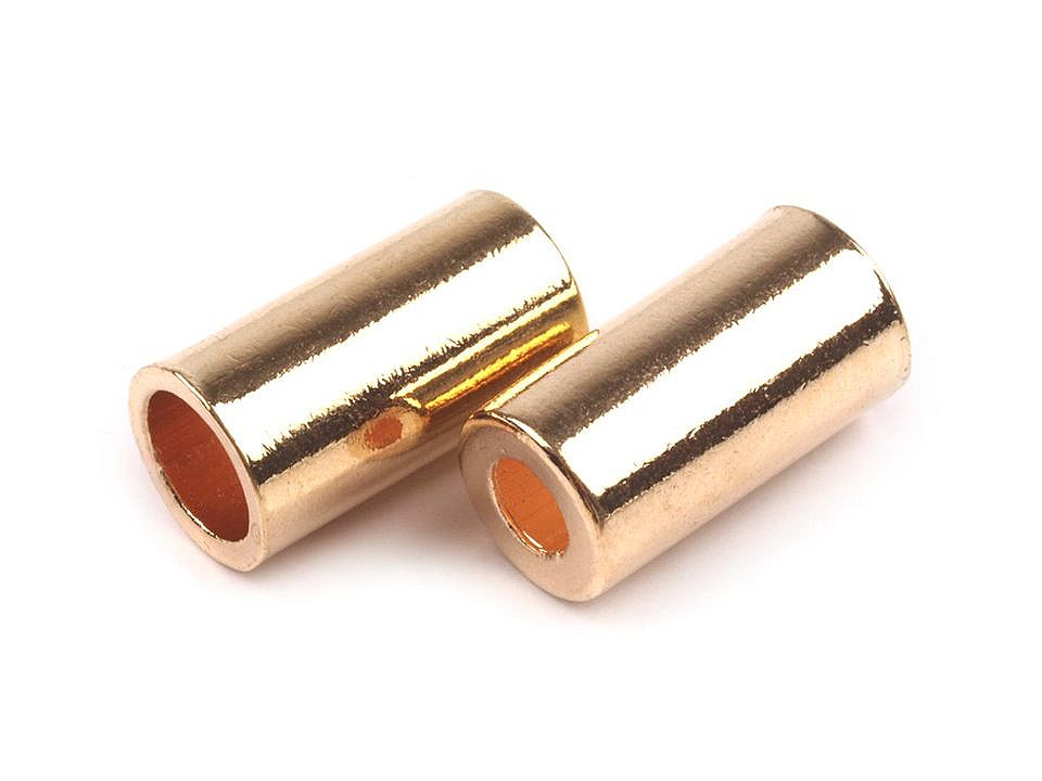 Capăt șnur, ø3,5 mm, ø5,5 mm - Auriu rose (50 Bucăți)