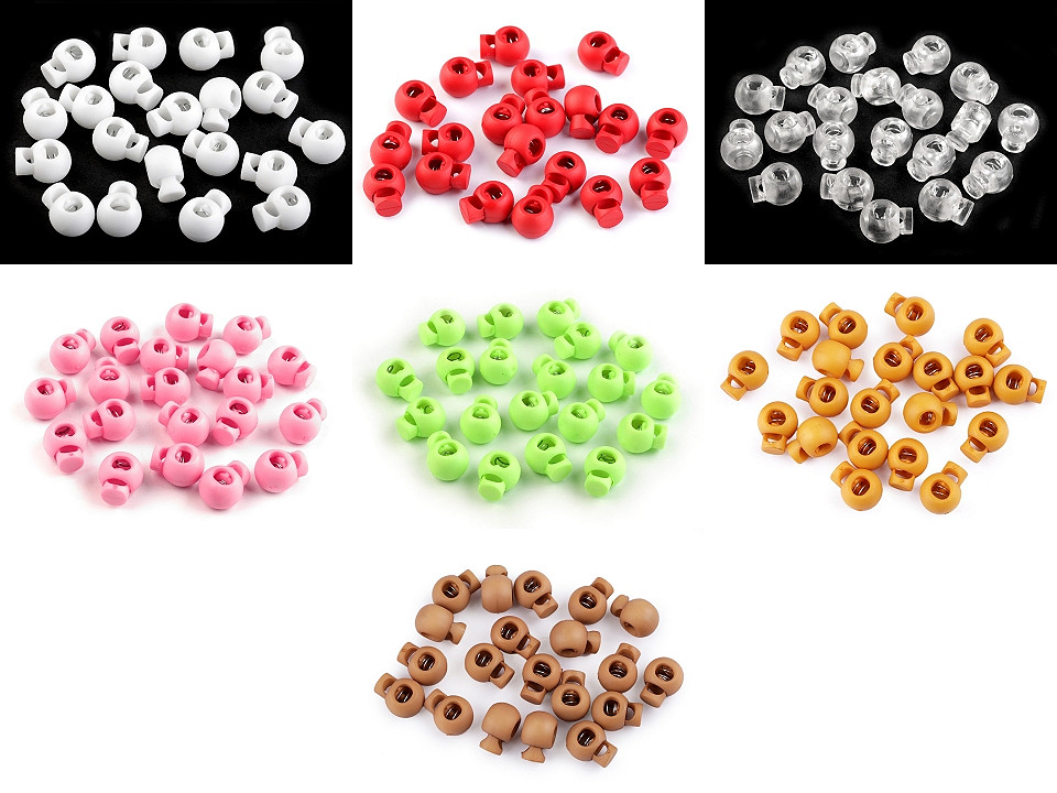 Opritori șnur, 15x19 mm - Off white (10 Bucăți)