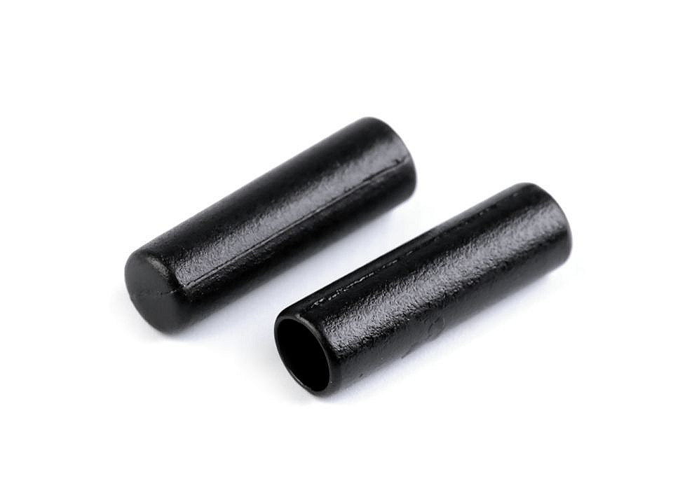 Capăt metalic șnur, ø4 mm - Nichel negru (10 Bucăți)