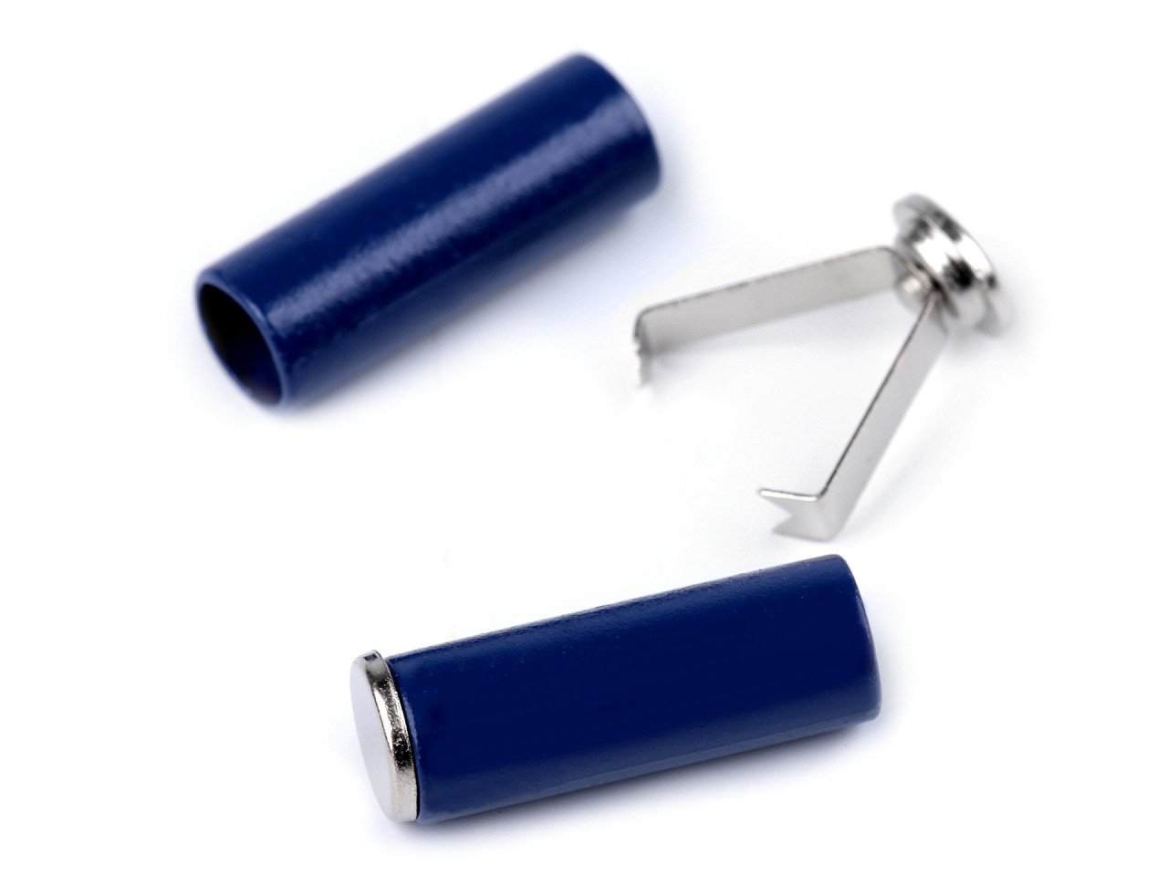 Capăt de șnur cu clips, ø5 mm - Albastru închis (200 Bucăți)