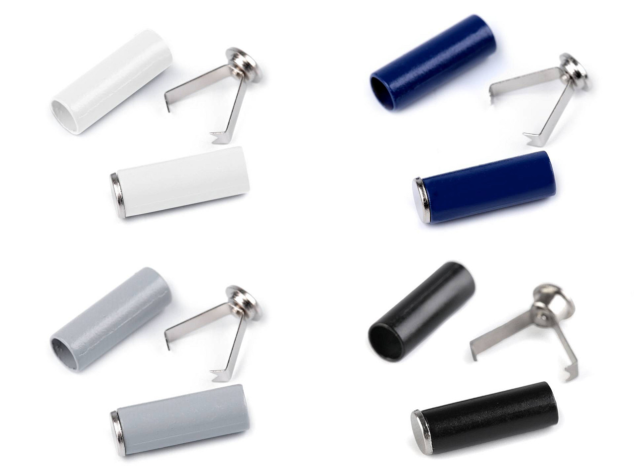 Capăt de șnur cu clips, ø5 mm - Albastru închis (200 Bucăți)