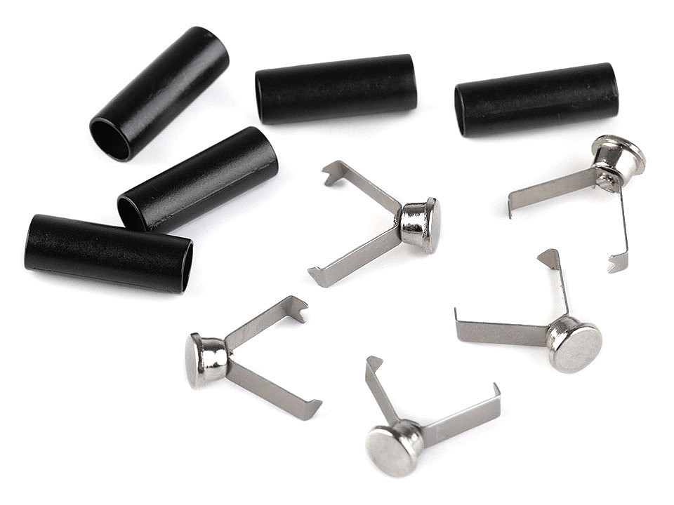 Capăt de șnur cu clips, ø5 mm - Albastru închis (200 Bucăți)