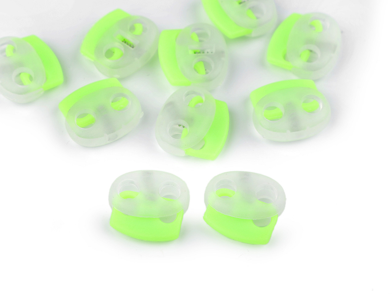 Opritori snur cu doua gauri 17x19 mm - Roz (10 Bucăți)