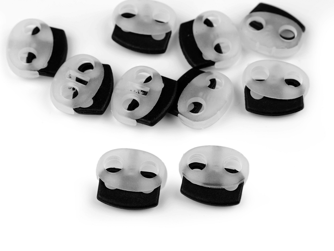 Opritori snur cu doua gauri 17x19 mm - Roz (10 Bucăți)