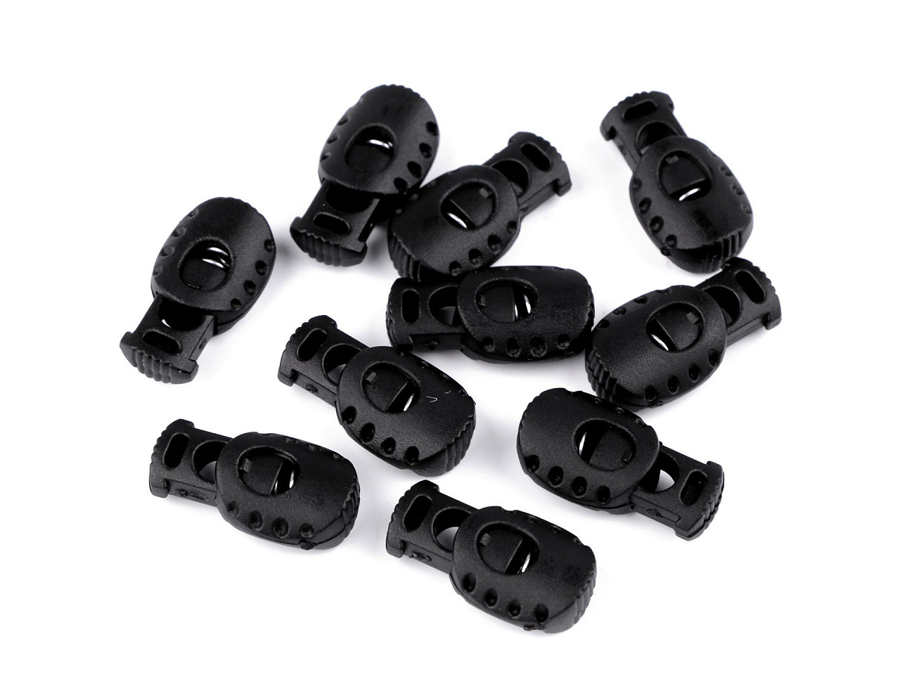 Opritori snur 15x27 mm - Negru (10 Bucăți)