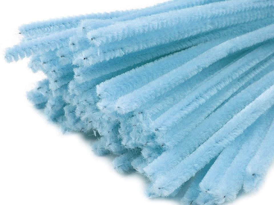 Sârmă plușată, ø6 mm, lungime 30 cm - Verde crud (20 Bucăți)