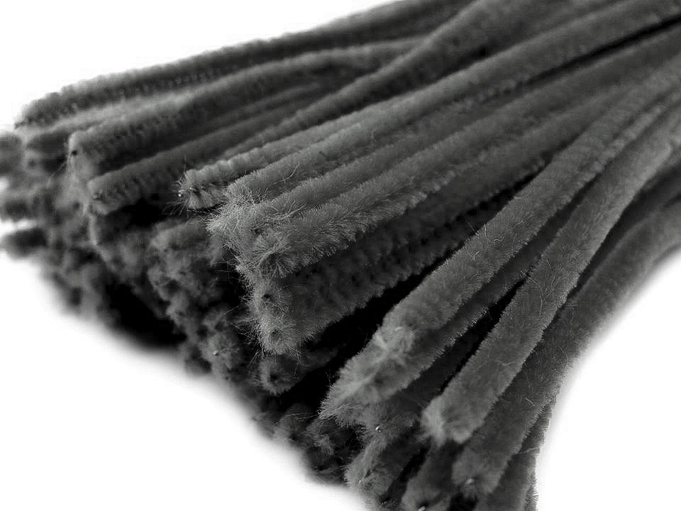 Sârmă plușată, ø6 mm, lungime 30 cm - Verde crud (20 Bucăți)