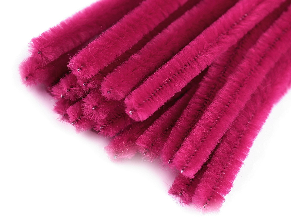 Sârmă plușată, ø6 mm, lungime 30 cm - Verde crud (20 Bucăți)