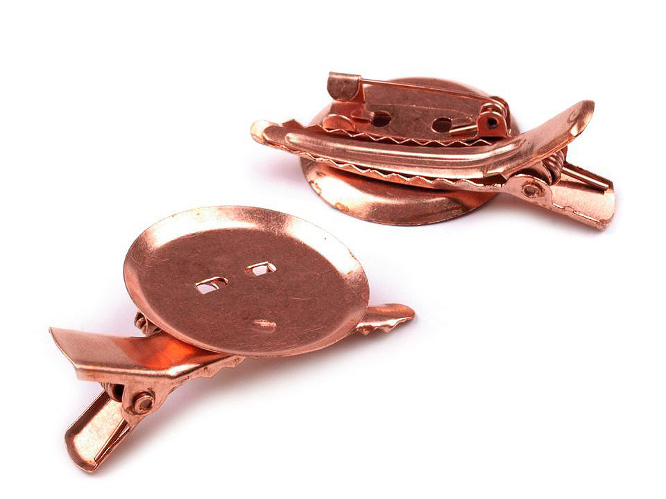 Bază broșe / clamă de păr - Platinum (2 Bucăți)