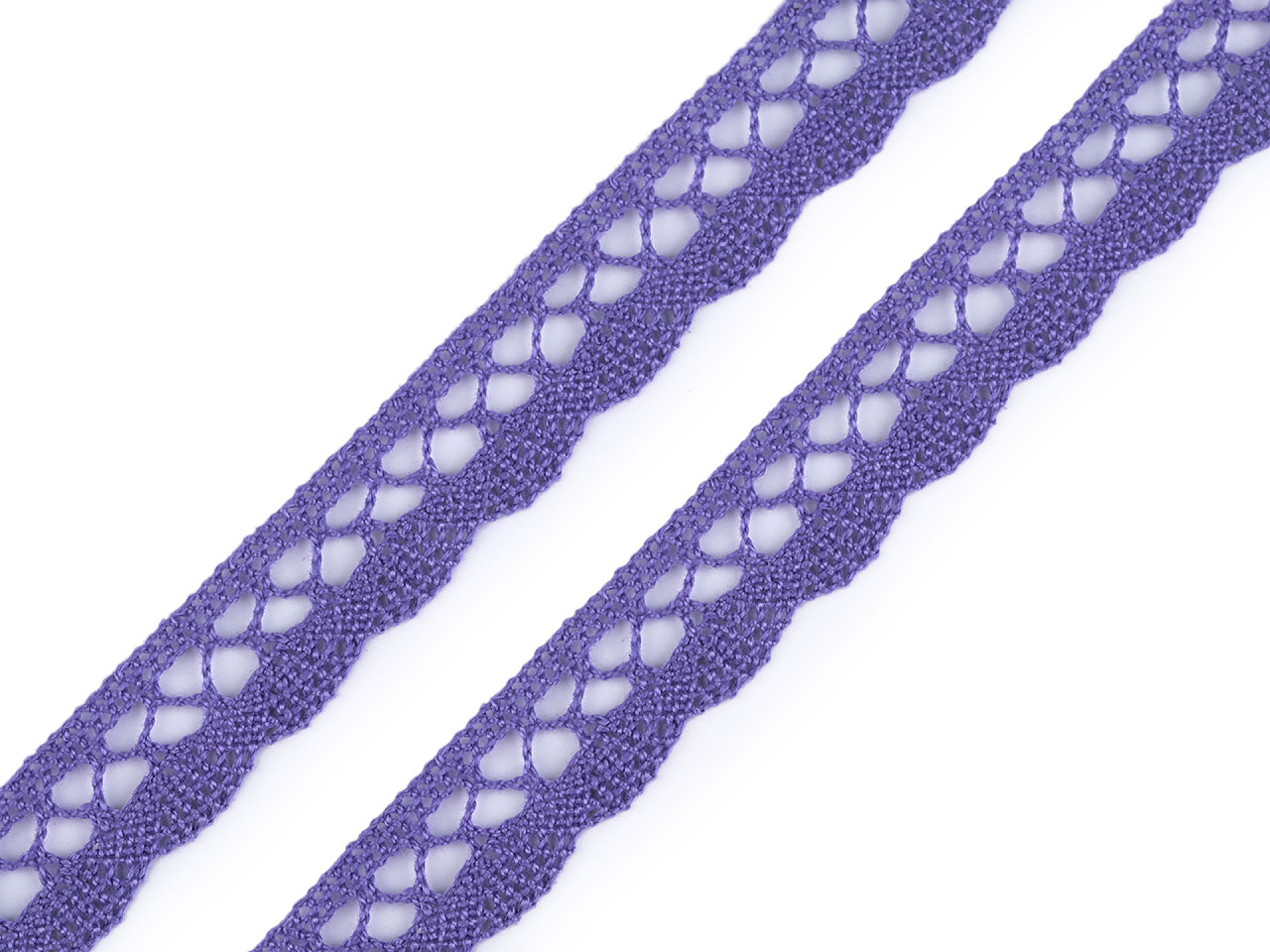 Dantelă bumbac croşetată, lățime 18 mm - Alb (30 Metri)