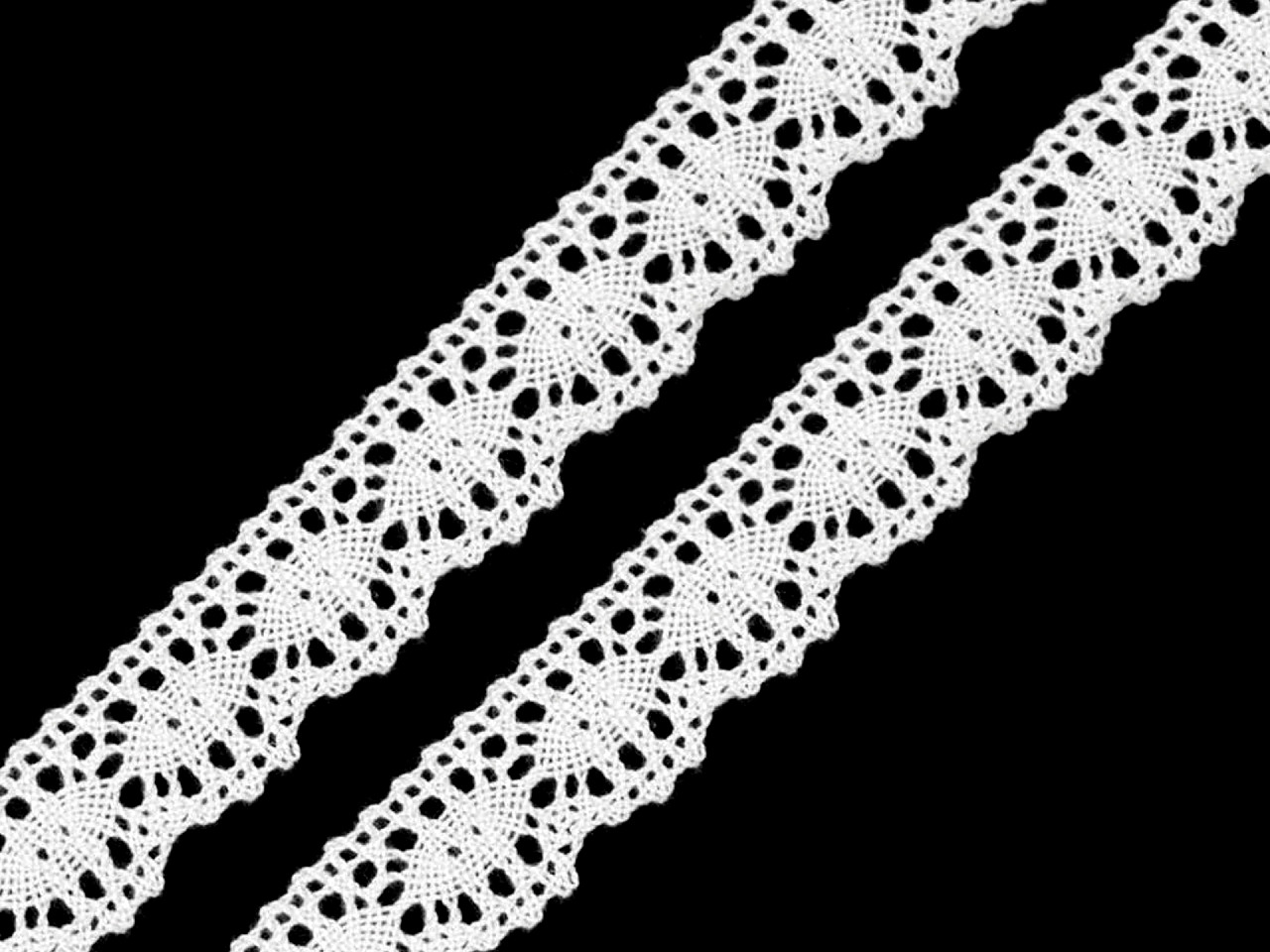 Dantelă bumbac croşetată, lățime 22 mm - Bej deschis (30 Metri)