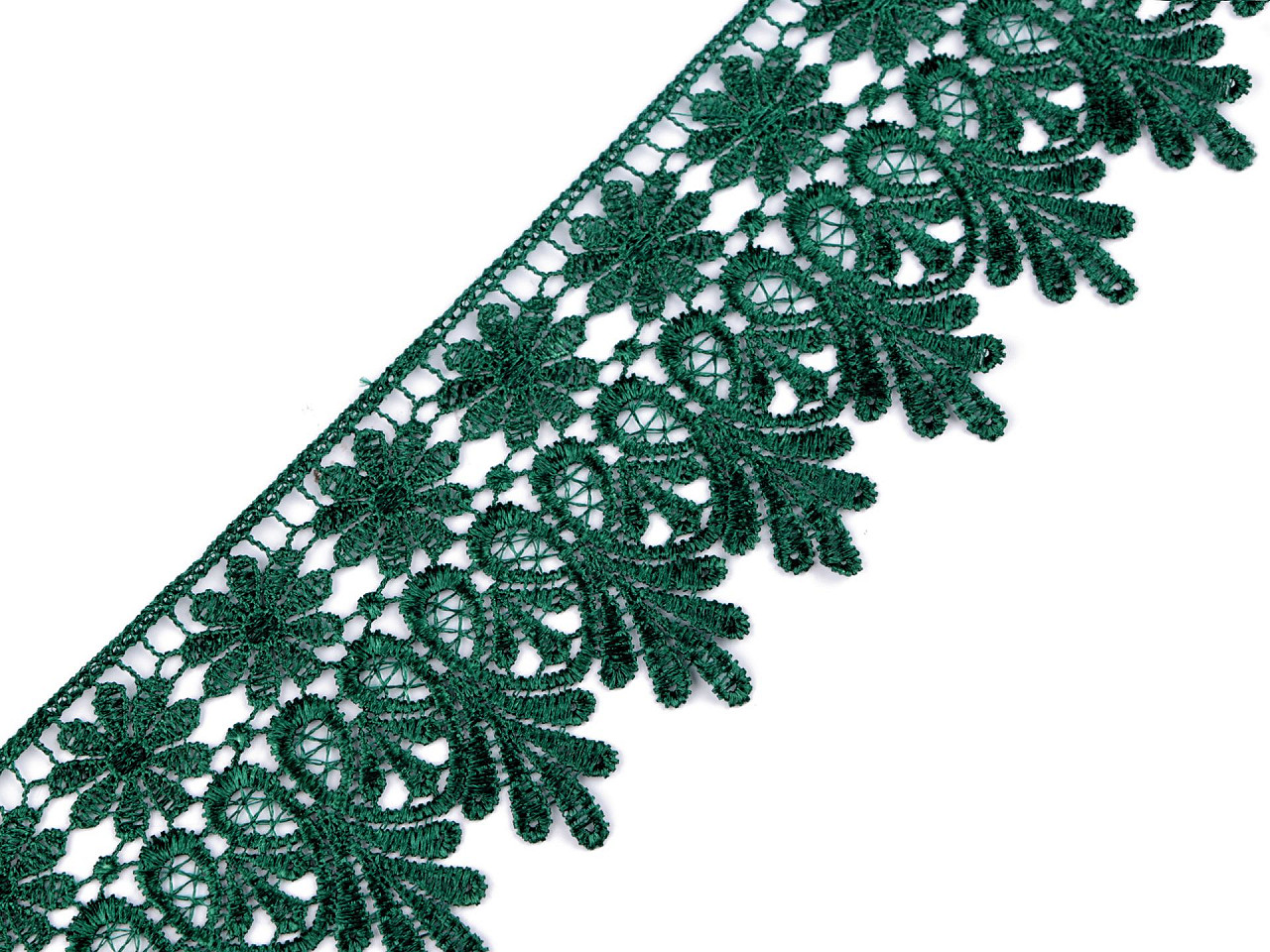Dantelă guipure, lățime 70 mm - Crem deschis (1 Metru)
