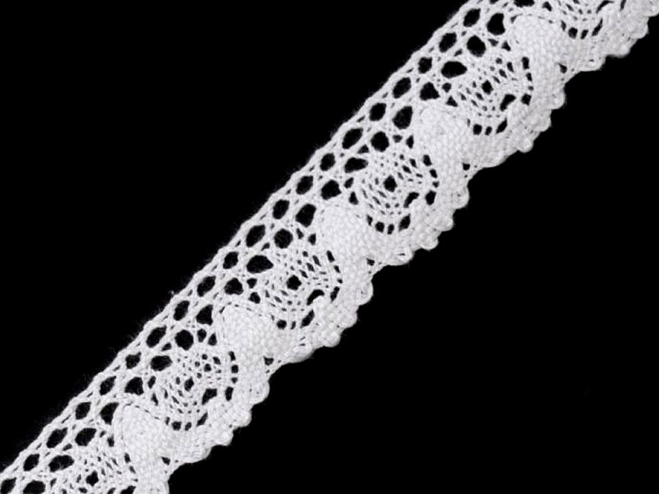 Dantelă bumbac croşetată, lățime 25 mm - Bej deschis (27 Metri)