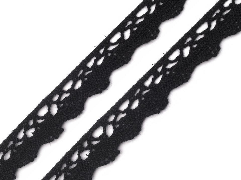 Dantelă bumbac croşetată, lățime 15 mm - Gri neutral (27 Metri)