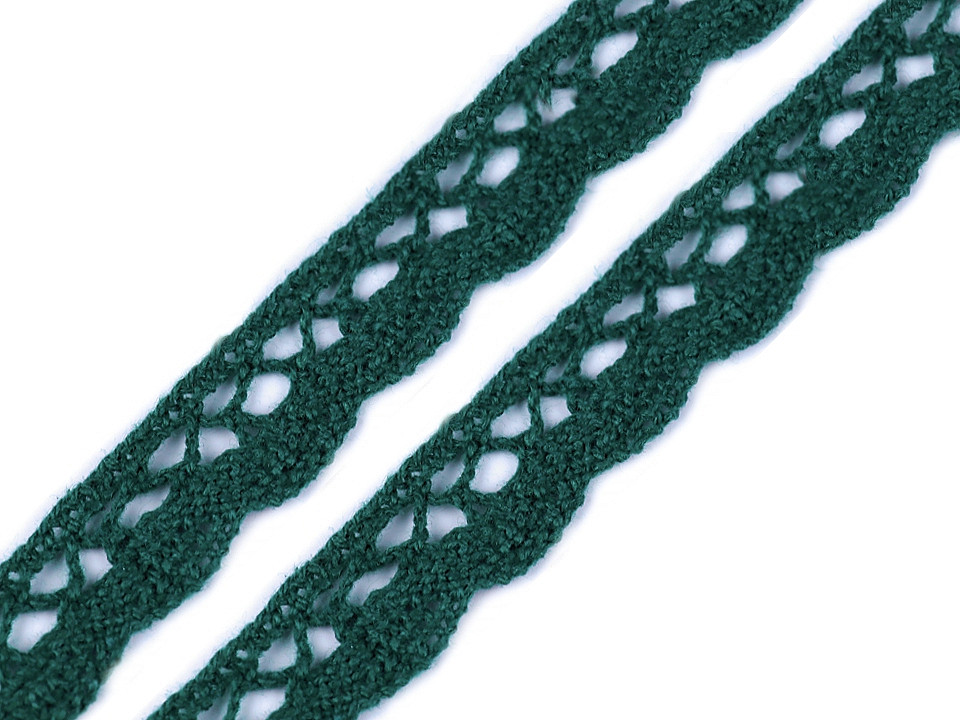 Dantelă bumbac croşetată, lățime 15 mm - Gri neutral (27 Metri)