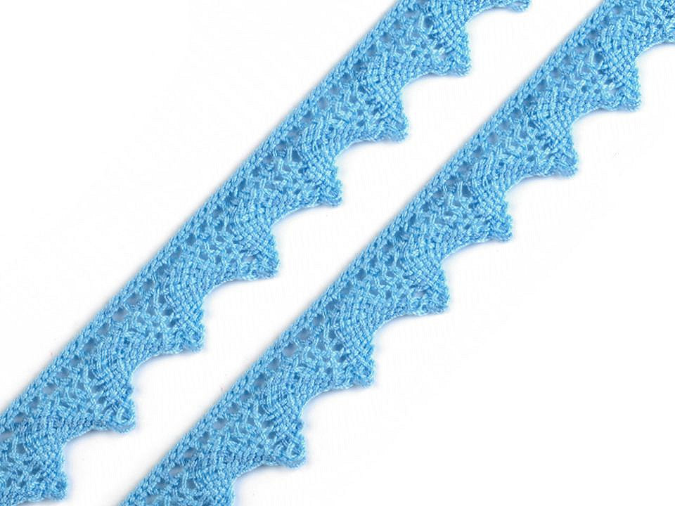 Dantelă bumbac croşetată, lățime 18 mm - Alb (27 Metri)