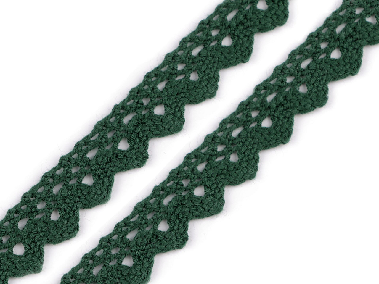 Dantelă bumbac croşetată, lățime 15 mm - Gri neutral (27 Metri)